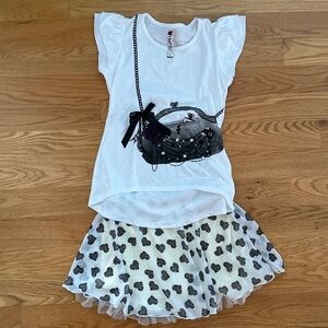 Beautees NWOT Girls Top & Skort (XL)